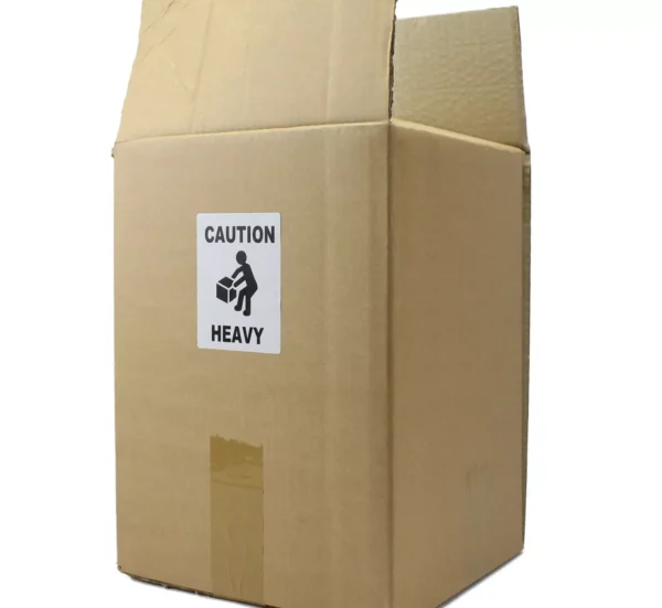 Caution Heavy Warning Labels Stickers – 100mm x 75mm, 500 Per Roll ...